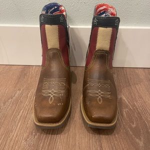 Justin boots patriotic red white blue
